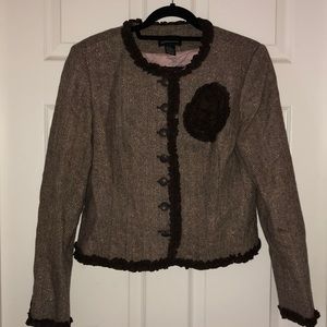 Moda International brown houndstooth blazer